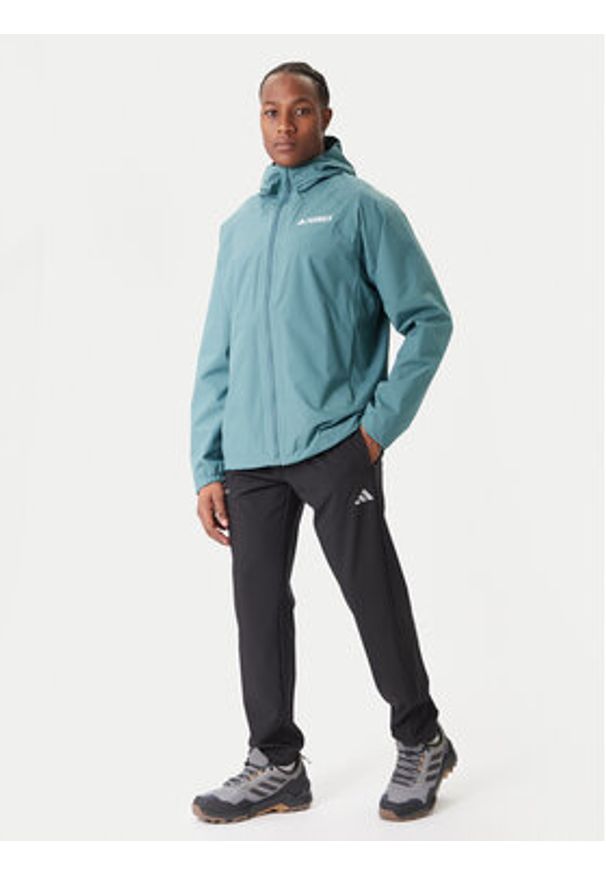 Adidas - adidas Kurtka przeciwdeszczowa Terrex Multi 2L RAIN.RDY JL9774 Zielony Regular Fit. Kolor: zielony. Materiał: syntetyk
