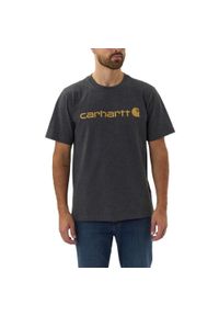 Koszulka turystyczna męska Carhartt Heavyweight Core Logo. Kolor: szary