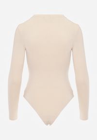Born2be - Beżowe Body Maerane. Kolor: beżowy. Materiał: jeans. Długość rękawa: długi rękaw. Długość: długie. Styl: klasyczny #7