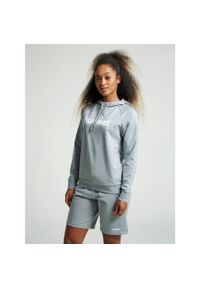 Bluza damska z kapturem Hummel GO Cotton Hoodie. Typ kołnierza: kaptur. Kolor: szary. Sezon: zima
