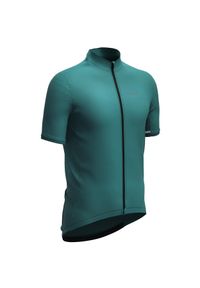 TRIBAN - Koszulka rowerowa szosowa Triban RC500. Kolor: zielony. Materiał: poliester, elastan, materiał, poliamid. Sport: wspinaczka