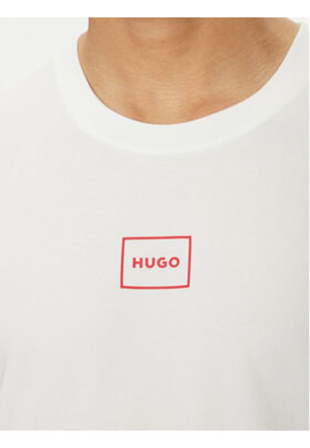 Hugo - HUGO T-Shirt Laze 50525236 Beżowy Relaxed Fit. Kolor: beżowy. Materiał: bawełna