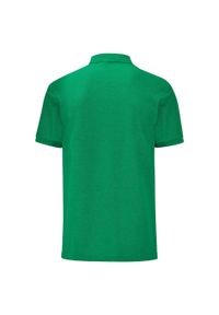 FRUIT OF THE LOOM - Koszulka Polo Męska Dopasowana. Typ kołnierza: polo. Kolor: zielony. Materiał: poliester, bawełna