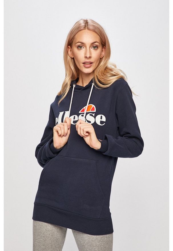 Ellesse - Bluza. Okazja: na co dzień. Kolor: niebieski. Wzór: nadruk. Styl: casual