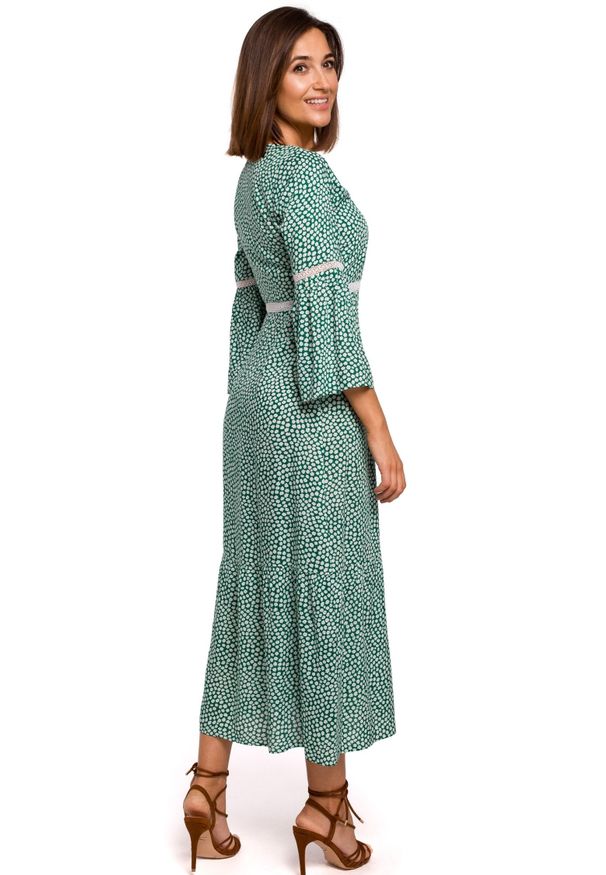Sukienka boho, maxi, w kwiaty