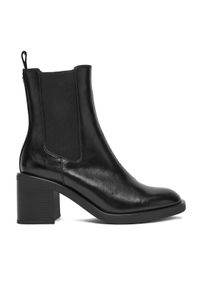 Hugo - HUGO Botki Nalie 50552697 Czarny. Kolor: czarny. Materiał: skóra