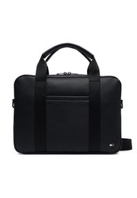 TOMMY HILFIGER - Tommy Hilfiger Torba na laptopa AM0AM14727 Czarny. Kolor: czarny. Materiał: skóra #1