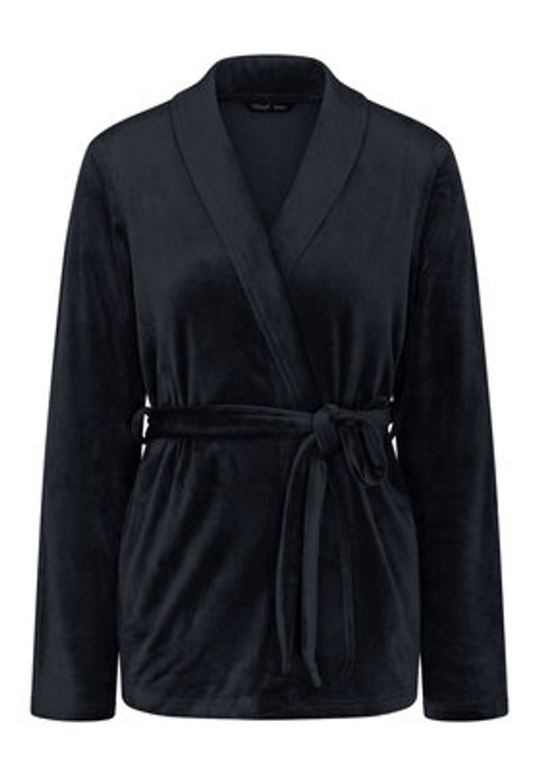 Triumph Koszulka piżamowa Sensual Velour 10225078 Czarny Relaxed Fit. Kolor: czarny. Materiał: syntetyk