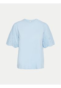 YAS T-Shirt Lex 26033890 Błękitny Regular Fit. Kolor: niebieski. Materiał: bawełna #3