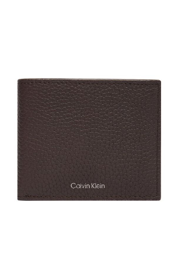 Calvin Klein Portfel LV04D1138G Brązowy. Kolor: brązowy. Materiał: skóra