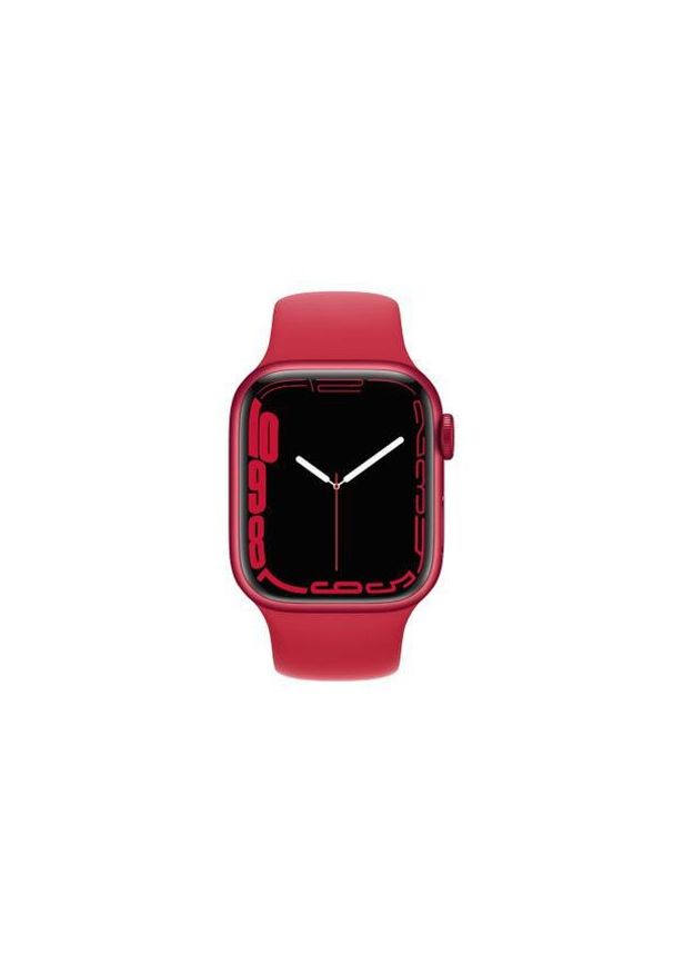 APPLE Watch Series 7 GPS, 41mm (PRODUCT)RED Aluminium Case with (PRODUCT)RED Sport Band - Regular. Styl: sportowy