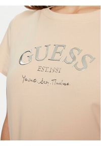 Guess T-Shirt V5RI16 J1314 Beżowy Regular Fit. Kolor: beżowy. Materiał: bawełna #3