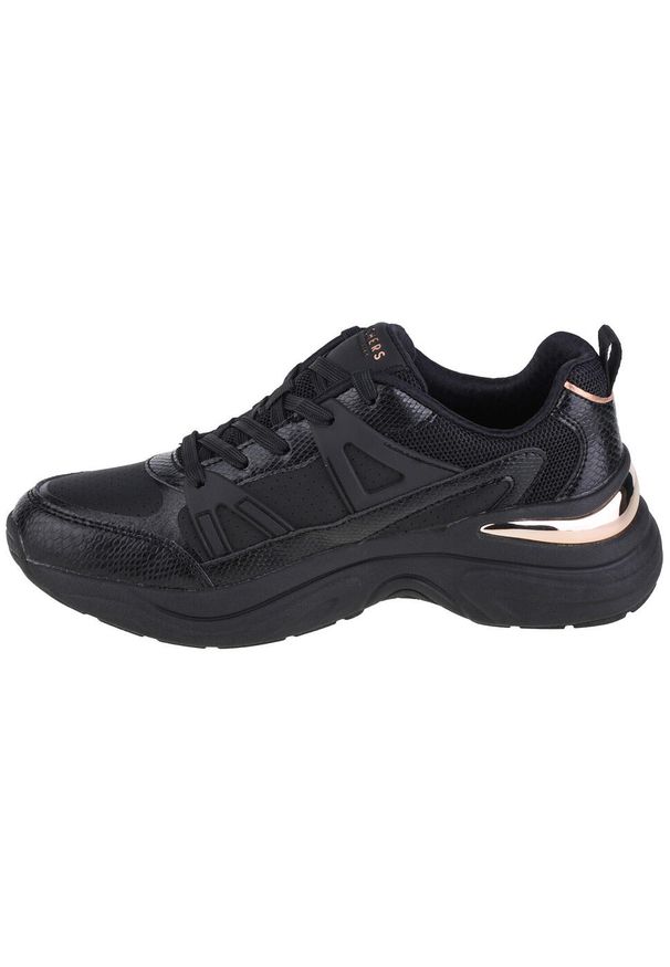 skechers - Buty sportowe Sneakersy damskie, Skechers Hazel-Faye. Kolor: czarny. Sport: turystyka piesza
