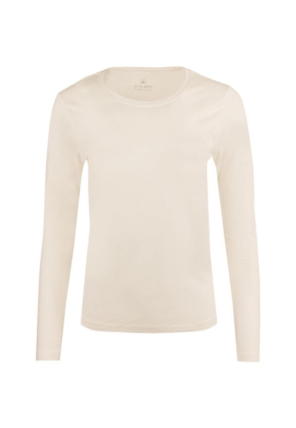 ZEAGLE - Damska koszulka Athl DPT Kerrie – długi rękaw, 100% bawełna, ivory, 2XL. Okazja: na co dzień. Kolor: wielokolorowy, niebieski, szary. Materiał: bawełna. Długość rękawa: długi rękaw. Długość: długie. Styl: casual