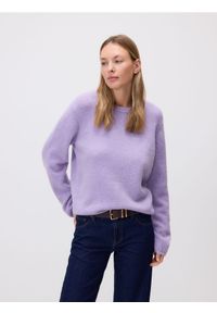 Reserved - Sweter z dodatkiem wełny - lawendowy. Kolor: fioletowy. Materiał: wełna #1