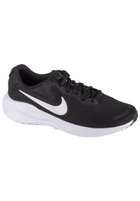 Buty do biegania Nike Revolution 7 M FB2207-001 czarne. Kolor: czarny. Materiał: syntetyk, guma. Szerokość cholewki: normalna. Model: Nike Revolution. Sport: bieganie #1