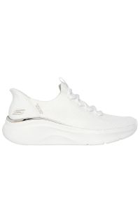 skechers - Buty damskie Skechers Slip-ins Bobs Sport B Love Tru Delight 117617WHT - białe. Zapięcie: bez zapięcia. Kolor: biały. Szerokość cholewki: normalna. Wzór: aplikacja. Model: Skechers Sport