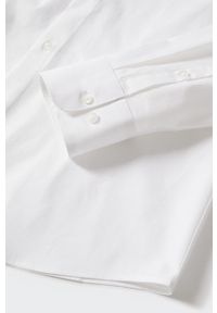 Mango Man koszula Emeritol męska kolor biały slim z kołnierzykiem włoskim. Typ kołnierza: kołnierzyk włoski. Kolor: biały. Materiał: tkanina. Wzór: gładki #8
