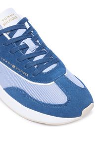 TOMMY HILFIGER - Tommy Hilfiger Sneakersy Th Retro Runner Mix FW0FW09410 Niebieski. Kolor: niebieski. Materiał: materiał #4