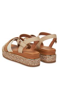 TOMMY HILFIGER - Tommy Hilfiger Espadryle T3A2-33790-0371 S Beżowy. Kolor: beżowy. Materiał: skóra