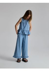 Reserved - Jeansowe kuloty - niebieski. Kolor: niebieski #1