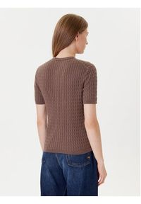 TOMMY HILFIGER - Tommy Hilfiger Kardigan WW0WW45707 Brązowy Slim Fit. Kolor: brązowy. Materiał: bawełna #2