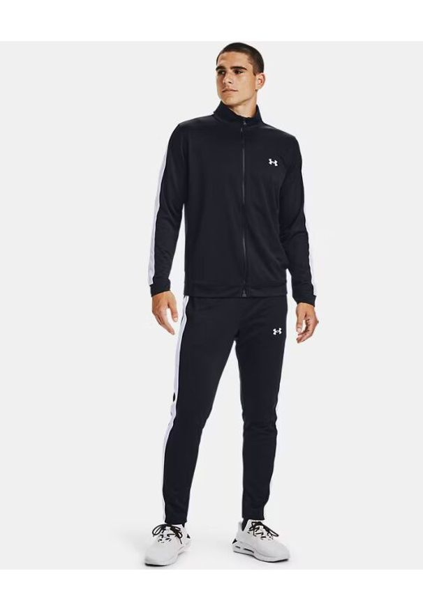 Treningowy komplet dresowy męski Under Armour EMEA Czarny. Kolor: czarny. Materiał: dresówka. Sport: bieganie