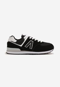Born2be - Czarno-Białe Buty Sportowe Sneakersy z Ozdobną Aplikacją Rilazea. Okazja: na co dzień. Kolor: czarny. Materiał: jeans. Wzór: aplikacja
