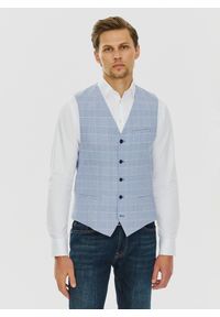 Pako Lorente - PAKO LORENTE – Męska kamizelka w kratę księcia Walii. Okazja: na ślub cywilny, na wesele. Materiał: poliester, elastan, wiskoza #1