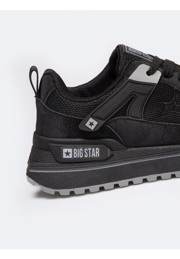 Big-Star - Sneakersy damskie czarne RR374068 906. Okazja: na co dzień. Kolor: czarny. Materiał: materiał