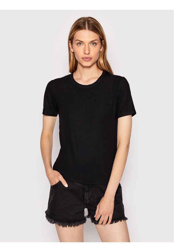 Ba&sh T-Shirt 1H22MERE Czarny Regular Fit. Kolor: czarny