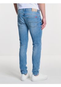 Big-Star - Jeansy męskie skinny jasnoniebieskie Deric 238. Okazja: na co dzień. Stan: obniżony. Kolor: niebieski. Styl: klasyczny, casual, elegancki #4