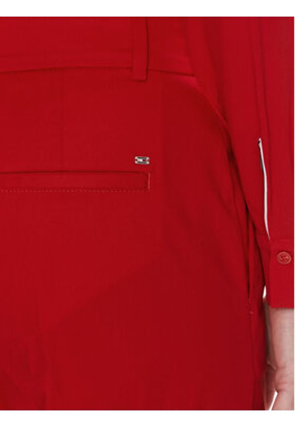 TOMMY HILFIGER - Tommy Hilfiger Chinosy WW0WW40504 Czerwony Straight Fit. Kolor: czerwony. Materiał: lyocell, bawełna