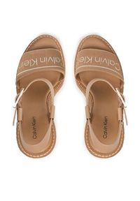 Calvin Klein Espadryle Wege 70Hh - He HW0HW01499 Beżowy. Kolor: beżowy. Materiał: skóra #5