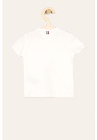 TOMMY HILFIGER - Tommy Hilfiger - T-shirt dziecięcy 74-176 cm. Okazja: na co dzień. Kolor: biały. Materiał: bawełna, materiał, dzianina. Wzór: gładki. Styl: casual #3