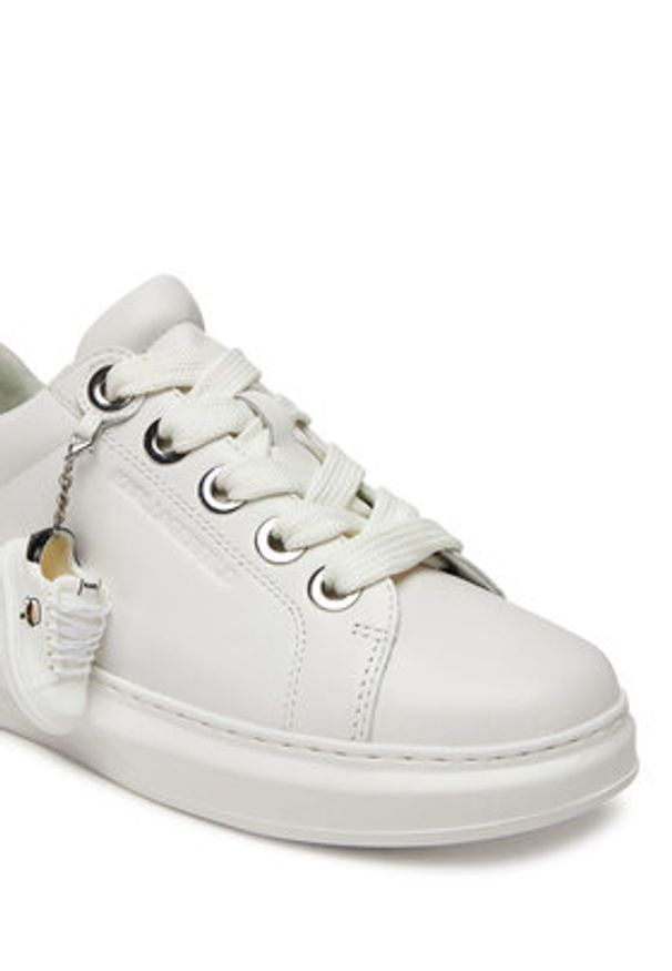 Karl Lagerfeld - KARL LAGERFELD Sneakersy Kapri KL62519 Biały. Kolor: biały. Materiał: skóra