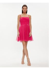 Rinascimento Sukienka koktajlowa CFC0117833003 Różowy A-Line Fit. Kolor: różowy. Materiał: syntetyk. Styl: wizytowy #5