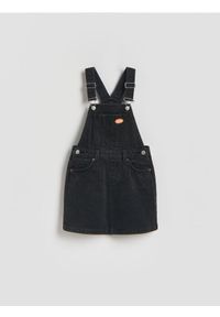 Reserved - Jeansowa sukienka ogrodniczka - szary. Kolor: szary #1
