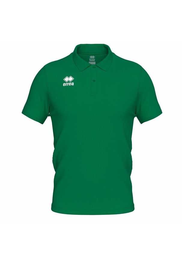 ERREA - Koszulka polo dla dzieci Errea Evo. Typ kołnierza: polo. Kolor: zielony. Materiał: bawełna. Styl: wakacyjny, sportowy