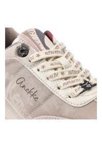 Sneakersy damskie Anekke, ze skóry naturalnej zamszowej sznurowanie lekka podeszwa sportowy styl casual, białe, 42370-482. Okazja: na co dzień. Zapięcie: sznurówki. Kolor: biały. Materiał: skóra, zamsz. Szerokość cholewki: normalna. Wzór: aplikacja #5