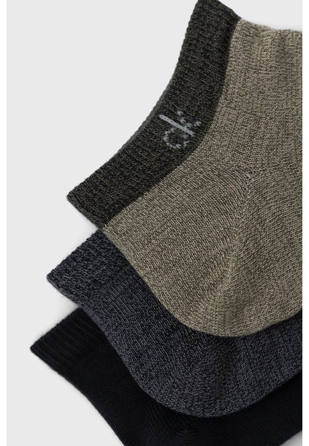 Calvin Klein - Skarpetki (3-pack). Kolor: szary