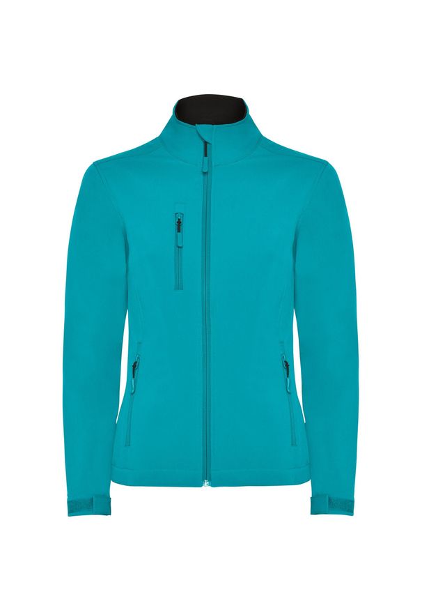 ROLY - Damska Kurtka Soft Shell Nebraska. Kolor: niebieski. Sport: turystyka piesza