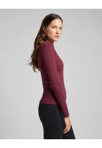 Lee - DAMSKA KOSZULKA LEE HIGH NECK LS RIB TEE RED OCHRE L44DPHOE 112109823 #3