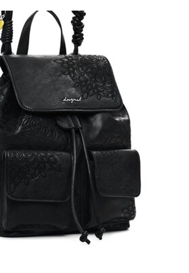 Desigual Plecak 26SAKP35 Czarny. Kolor: czarny. Materiał: materiał