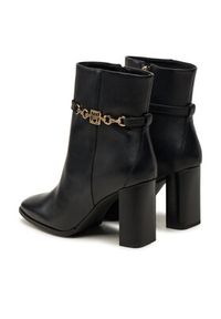 TOMMY HILFIGER - Tommy Hilfiger Botki Th Chain High Heel Bootie FW0FW08241 Czarny. Kolor: czarny. Materiał: skóra