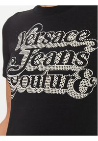 Versace Jeans Couture T-Shirt 75HAHG02 Czarny Regular Fit. Kolor: czarny. Materiał: bawełna #2