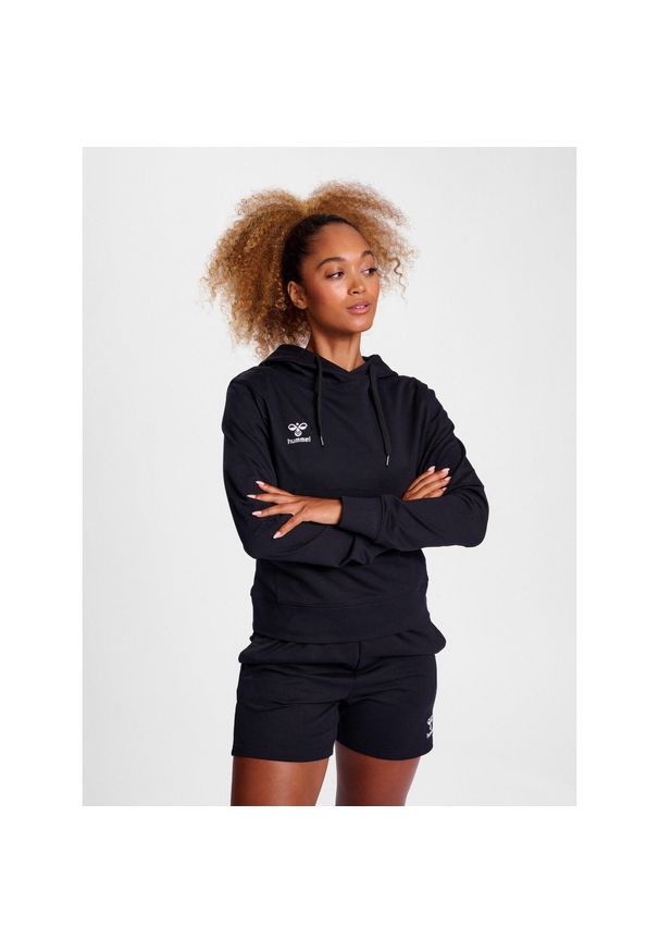 Damska bluza z kapturem Hummel Go 2.0. Typ kołnierza: kaptur. Kolor: czarny. Sport: fitness