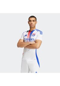 Adidas - Koszulka piłkarska ADIDAS Olympique Lyonnais domowa sezon 24/25. Wzór: napisy. Sport: piłka nożna