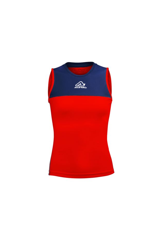 ACERBIS - Damski tank top Acerbis Vicky. Kolor: czerwony, niebieski, wielokolorowy. Wzór: haft. Sezon: lato. Styl: elegancki