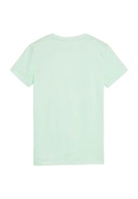 Puma - T-shirt Damski Logo Essential. Kolor: zielony